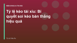 Read more about the article Tỷ lệ kèo tài xỉu: Bí quyết soi kèo bàn thắng hiệu quả